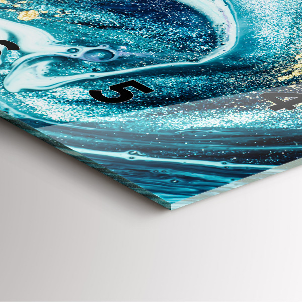 Wanduhr quadratisch Abstrakte Murmel