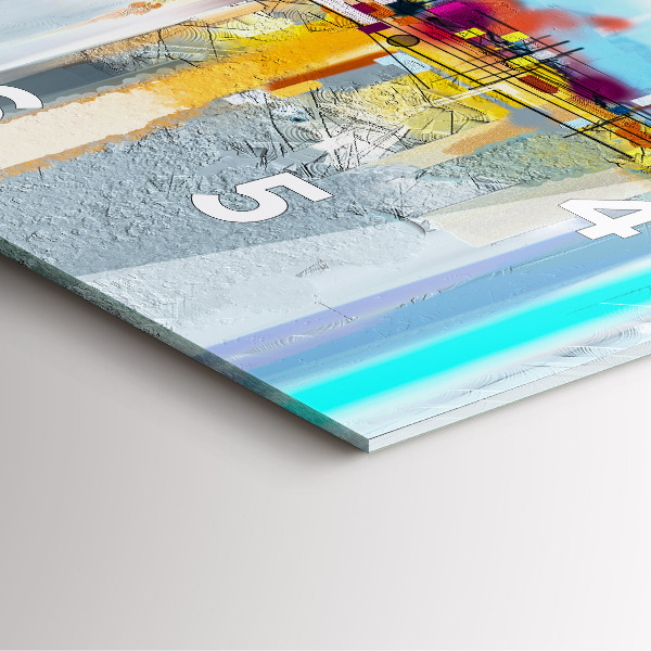 Wanduhr quadratisch mit motiv Abstrakte Brücke