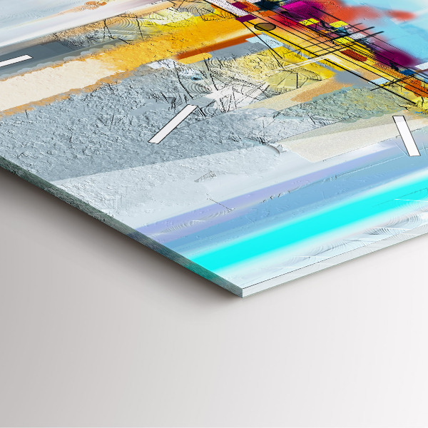 Wanduhr quadratisch mit motiv Abstrakte Brücke