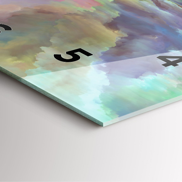 Wanduhr quadratisch Abstrakte Landschaft