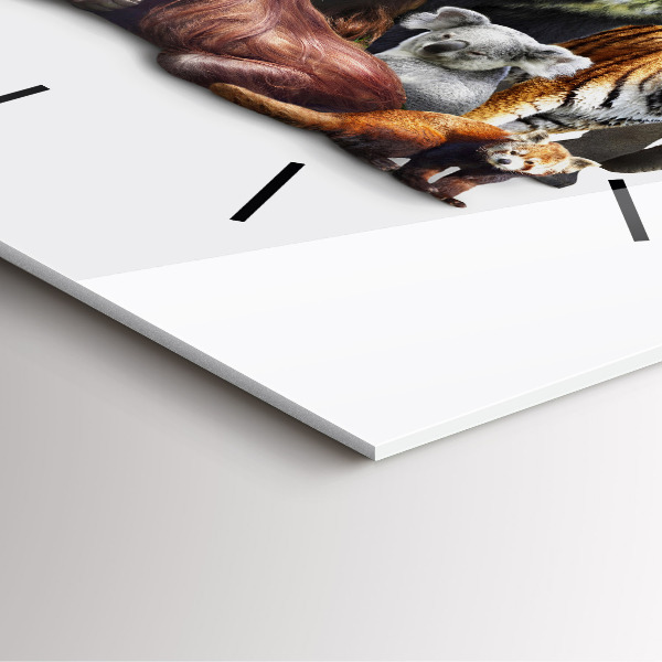 Wanduhr quadratisch mit motiv Wilde Tiere