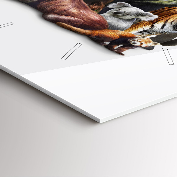 Wanduhr quadratisch mit motiv Wilde Tiere