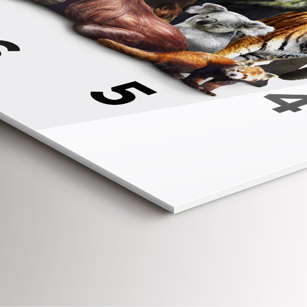 Wanduhr quadratisch mit motiv Wilde Tiere