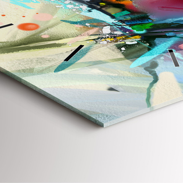 Wanduhr quadratisch mit motiv Reihen von Gewürzen