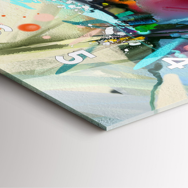 Wanduhr quadratisch mit motiv Reihen von Gewürzen