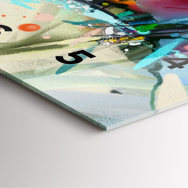 Wanduhr quadratisch mit motiv Reihen von Gewürzen