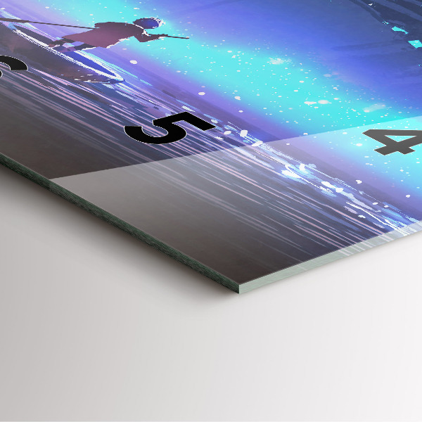 Wanduhr quadratisch Fantasie-Segelschiff