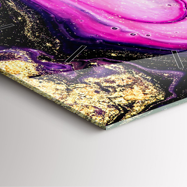 Wanduhr quadratisch Abstrakte Murmel