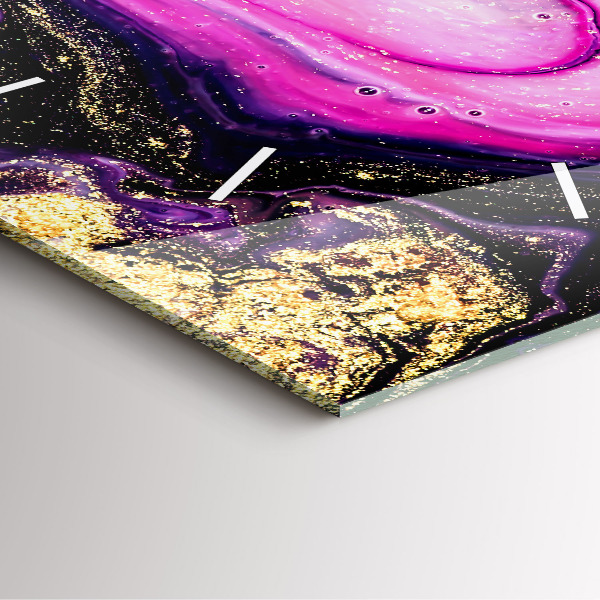 Wanduhr quadratisch Abstrakte Murmel