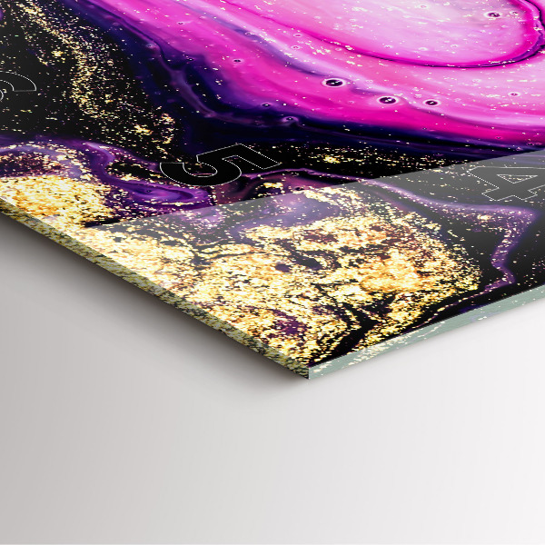 Wanduhr quadratisch Abstrakte Murmel