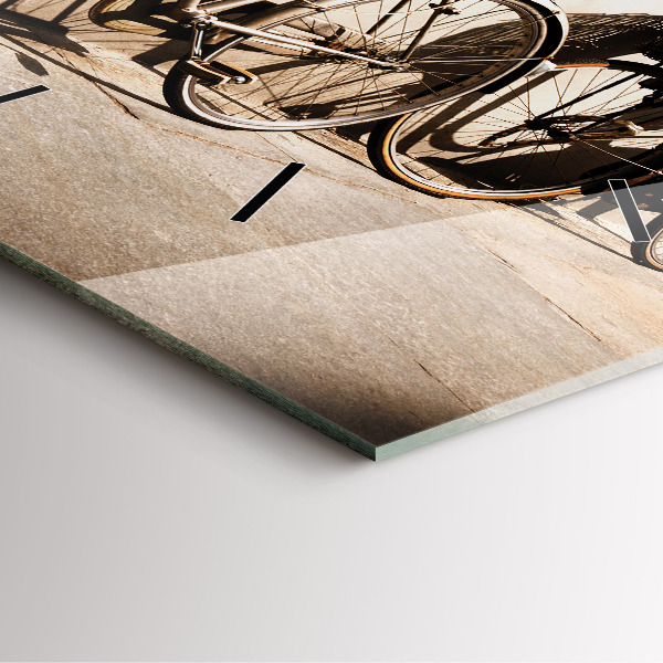 Wanduhr modern quadratisch Italienisches Fahrrad