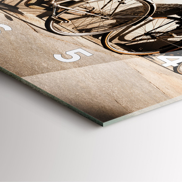 Wanduhr modern quadratisch Italienisches Fahrrad