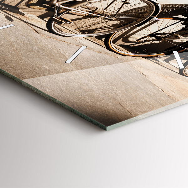 Wanduhr modern quadratisch Italienisches Fahrrad