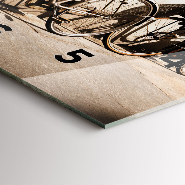 Wanduhr modern quadratisch Italienisches Fahrrad