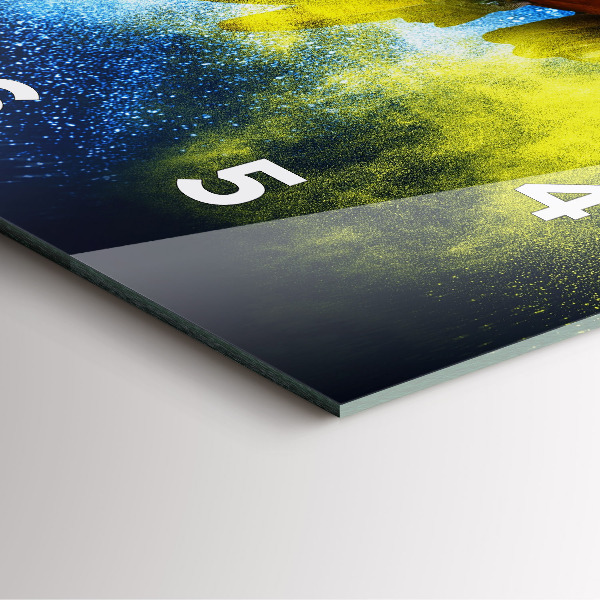 Wanduhr modern quadratisch Bunter Papagei