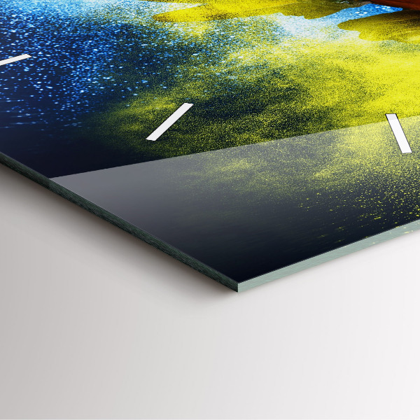 Wanduhr modern quadratisch Bunter Papagei