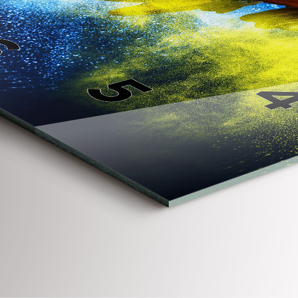 Wanduhr modern quadratisch Bunter Papagei