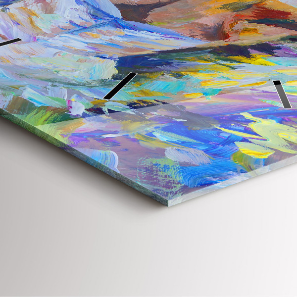 Wanduhr quadratisch mit motiv Gemalte Ballerina