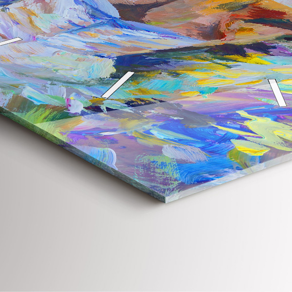 Wanduhr quadratisch mit motiv Gemalte Ballerina