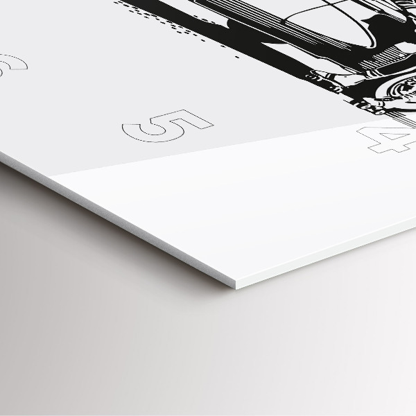 Wanduhr quadratisch Retro-Illustration