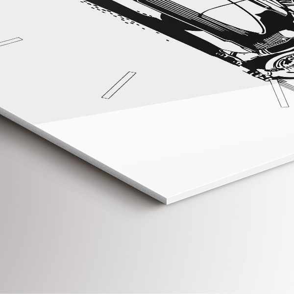 Wanduhr quadratisch Retro-Illustration