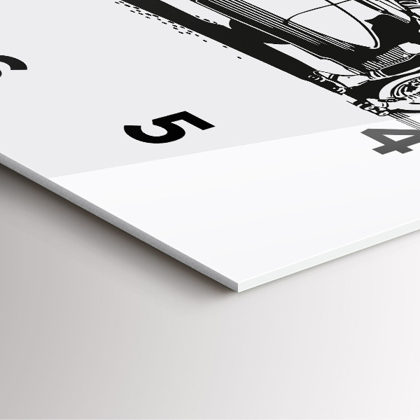 Wanduhr quadratisch Retro-Illustration