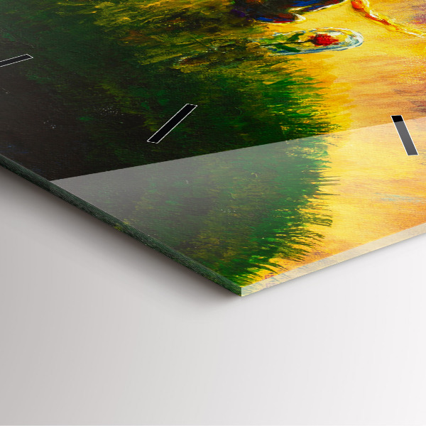 Wanduhr quadratisch Abstrakter kleiner Prinz