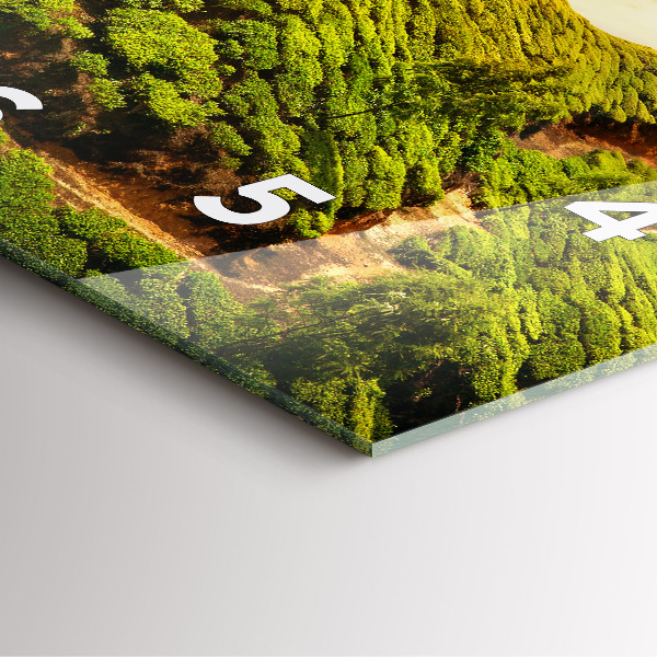 Wanduhr quadratisch mit motiv Tee-Hügel