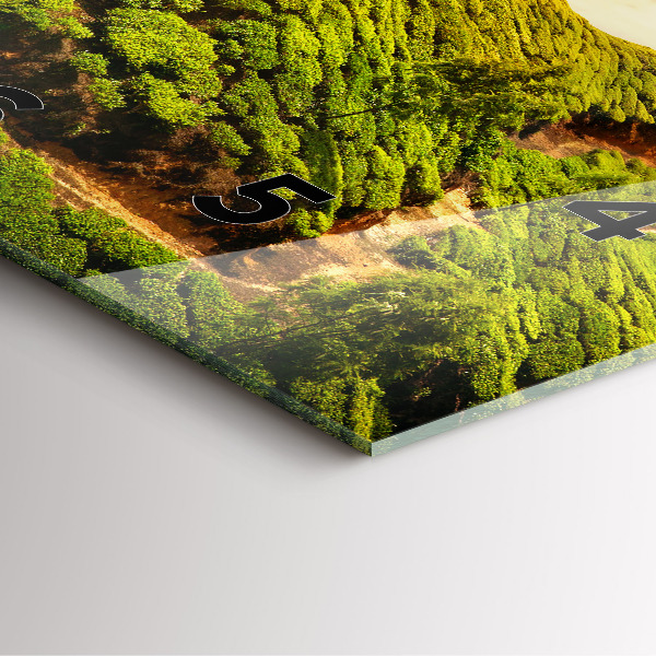 Wanduhr quadratisch mit motiv Tee-Hügel