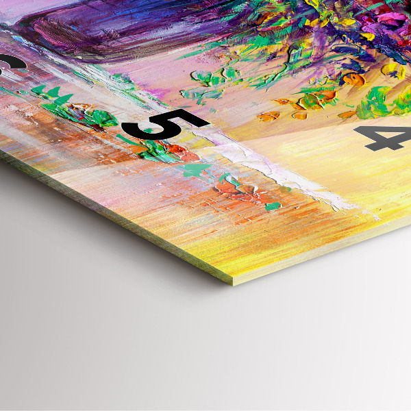 Wanduhr modern quadratisch Blumen in einer Vase