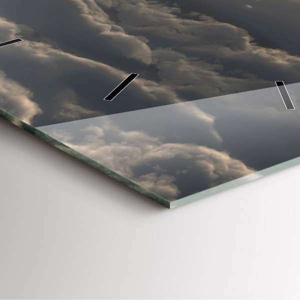 Wanduhr quadratisch mit motiv Luftballon am Himmel