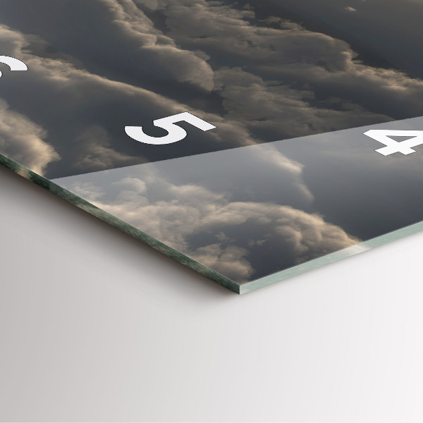 Wanduhr quadratisch mit motiv Luftballon am Himmel