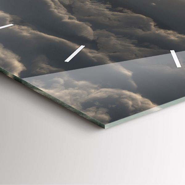 Wanduhr quadratisch mit motiv Luftballon am Himmel