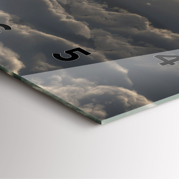 Wanduhr quadratisch mit motiv Luftballon am Himmel