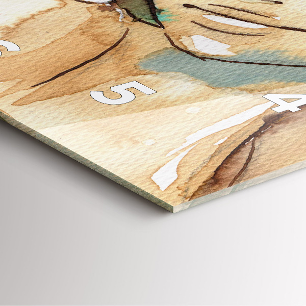 Wanduhr modern quadratisch Abstraktion Frau