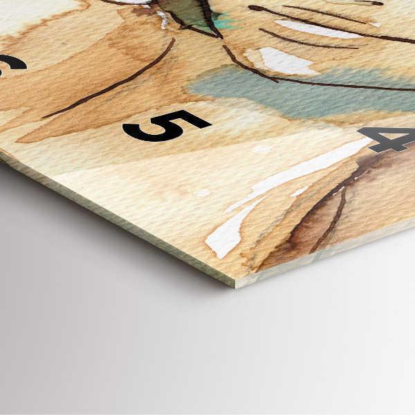 Wanduhr modern quadratisch Abstraktion Frau