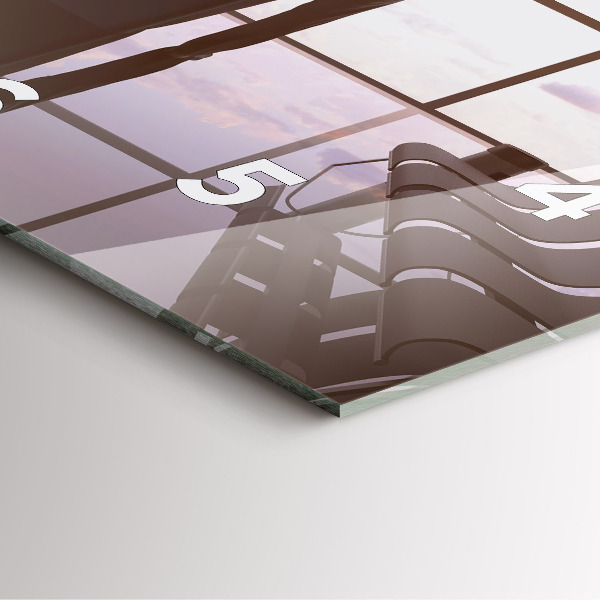 Wanduhr quadratisch Mann auf dem Flughafen