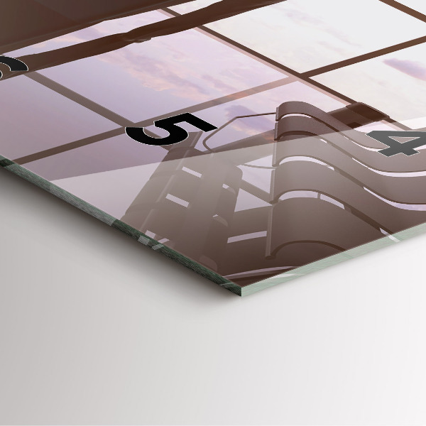 Wanduhr quadratisch Mann auf dem Flughafen