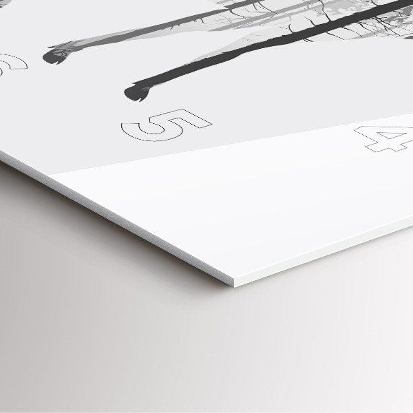 Wanduhr quadratisch Silhouette eines Rehs Wald