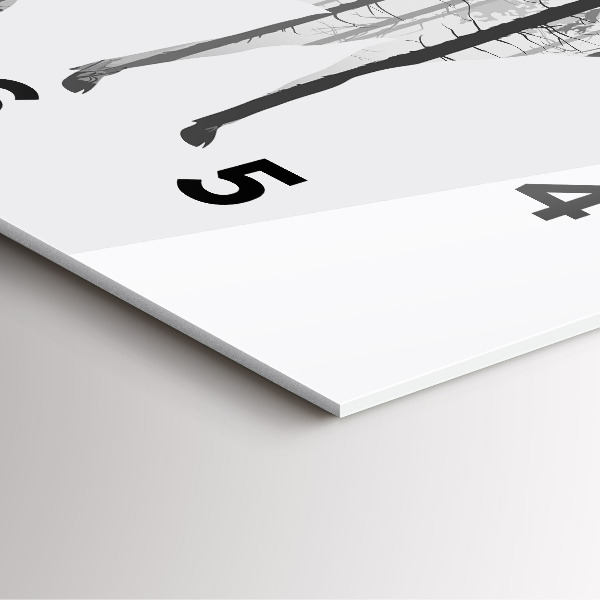 Wanduhr quadratisch Silhouette eines Rehs Wald