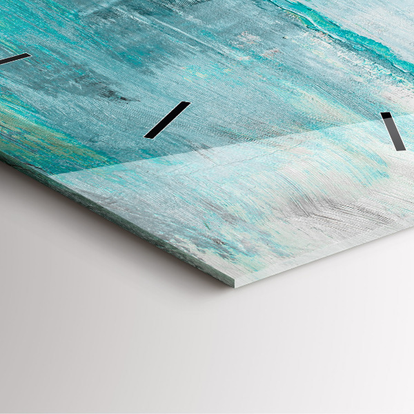 Wanduhr quadratisch mit motiv Öltextur abstrakt