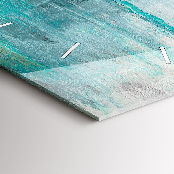 Wanduhr quadratisch mit motiv Öltextur abstrakt