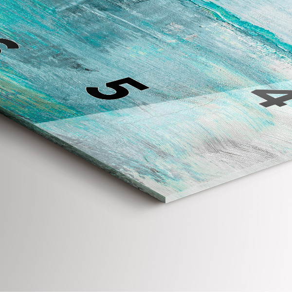 Wanduhr quadratisch mit motiv Öltextur abstrakt