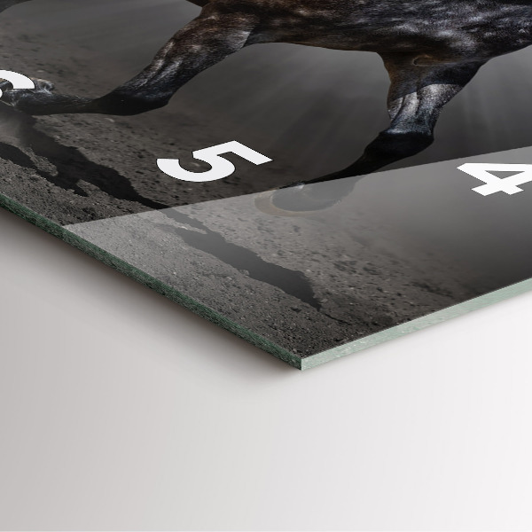 Wanduhr quadratisch Galoppierendes Pferd