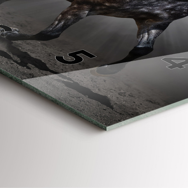 Wanduhr quadratisch Galoppierendes Pferd