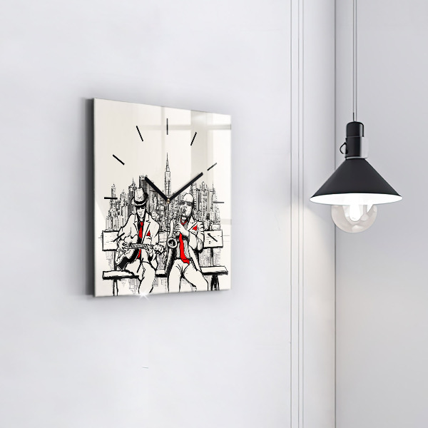 Wanduhr modern quadratisch Jazz in New York