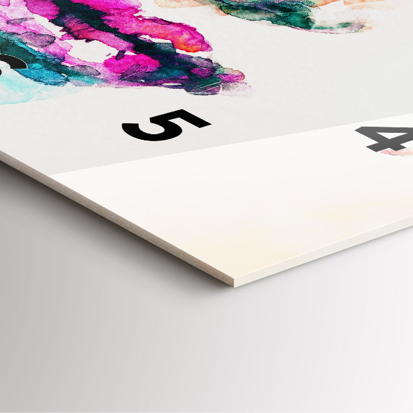 Wanduhr quadratisch Abstraktes Gesicht einer Frau