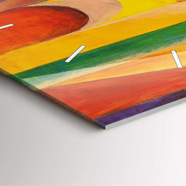 Wanduhr quadratisch Kunst Dekoration Abstraktion