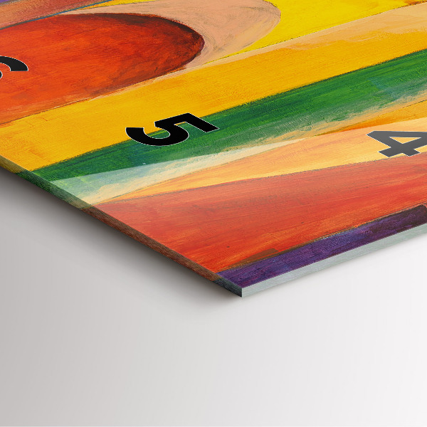 Wanduhr quadratisch Kunst Dekoration Abstraktion