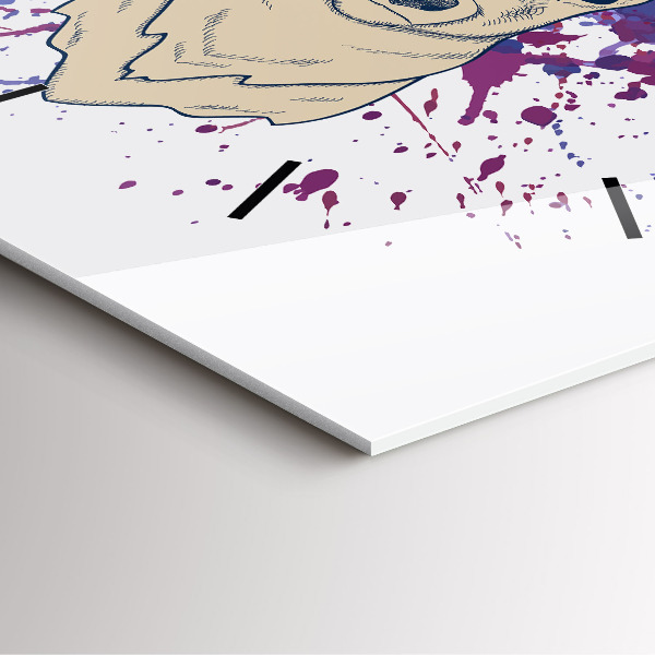 Wanduhr quadratisch Vektor-Illustration eines Rehs